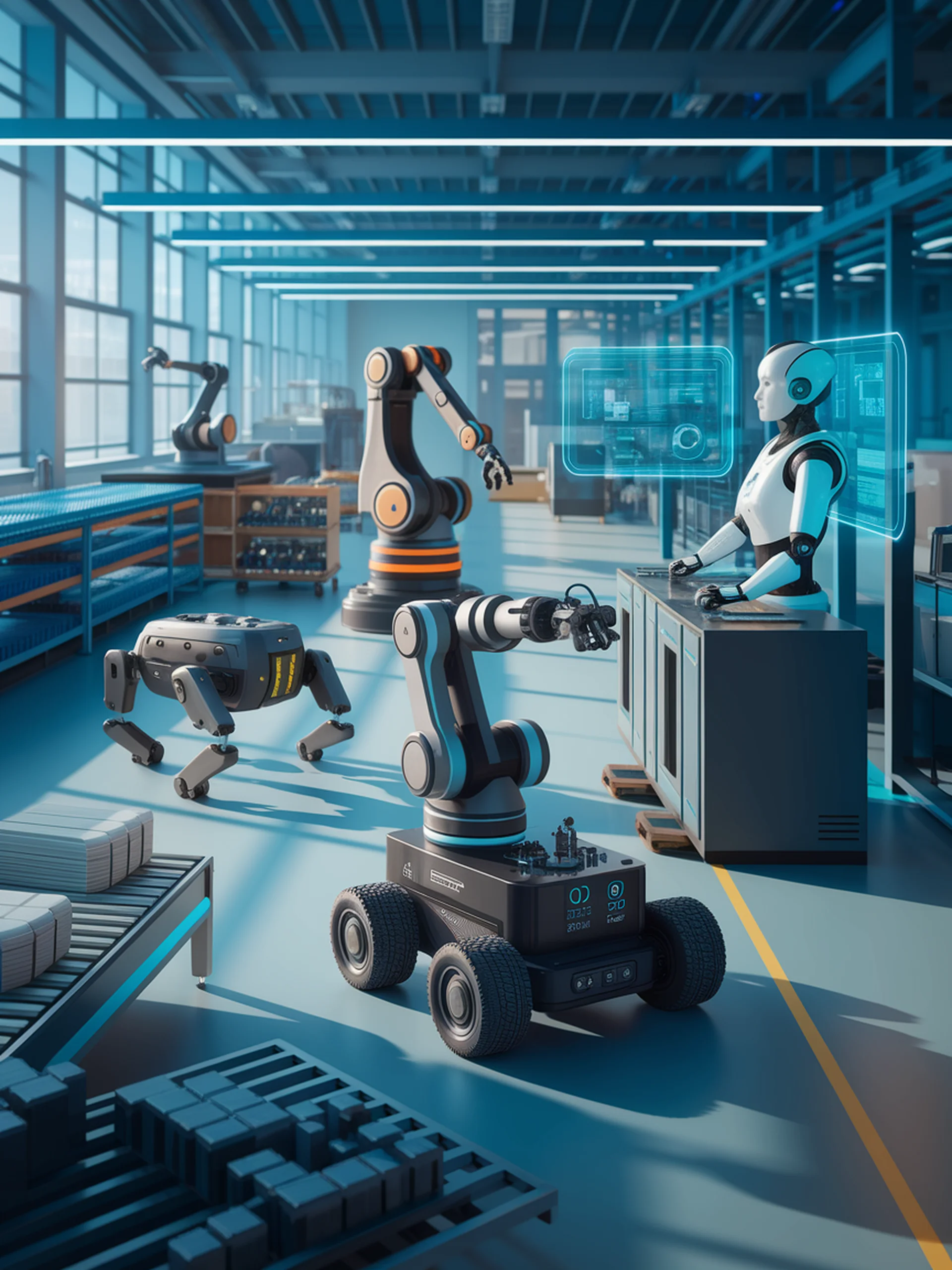 Smart Robot Teamwork with AI